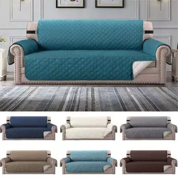 Чехол для дивана-реклайнера на 1/2/3/4 места, водоотталкивающая подушка для дивана, однотонные чехлы для шезлонга, чехлы для кресел и полотенец 1 Seater