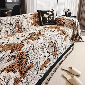 Чехол для дивана Роскошный и высококачественный, мягкий на ощупь, подходит для всех сезонов, полотенце для дивана из шенилла, устойчивое к царапинам у кошек, чехол для дивана, одеяло для дивана 180x130