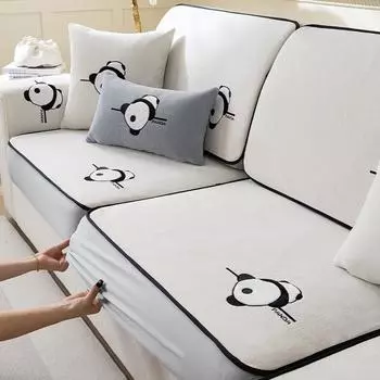 Чехол для дивана с эластичной резиной, всесезонный, универсальный, нескользящий, легкий, устойчивый к царапинам кошачий чехол для дивана 30*50 темно серый