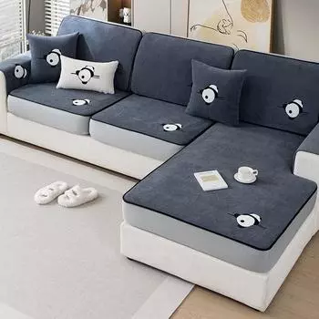 Чехол для дивана с эластичной резиной, всесезонный, универсальный, нескользящий, легкий, устойчивый к царапинам кошачий чехол для дивана 60*60 темно серый