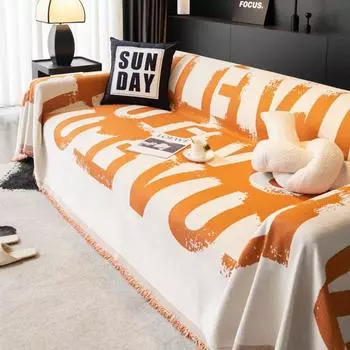 Чехол для дивана с буквами в скандинавском стиле, пледы для гостиной, современный плед для кемпинга, пикника, чехлы для диванов Fundas 180x130