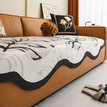 Чехол для дивана с цветами, нескользящий чехол для дивана, защитный чехол, универсальный, неровный, подушка для дивана в европейском стиле в стиле ретро 90x90