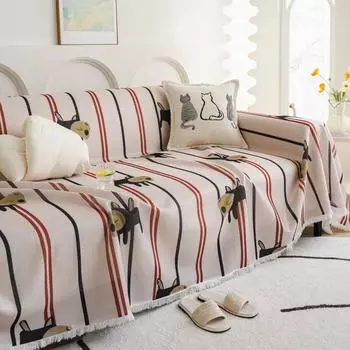 Чехол для дивана с изображением панды и динозавра из ледяного шелка, коврик, плед, летнее прохладное одеяло для пикника и кемпинга 180x130