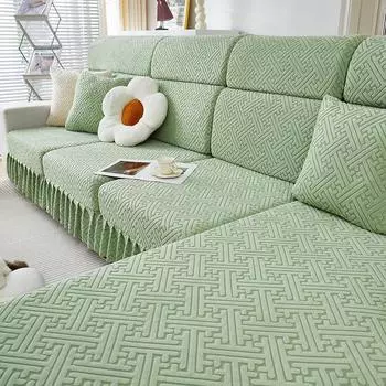 Чехол для дивана с краем юбки, универсальный чехол «все включено», новый минималистичный современный тканевый чехол с полным покрытием, устойчивый к кошачьим царапинам, чехол для дивана S