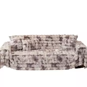 Чехол для дивана с плюшем и кроликом, зимний противоскользящий чехол для дивана, новый теплый чехол для дивана с защитой от царапин и кошек 180*130cm