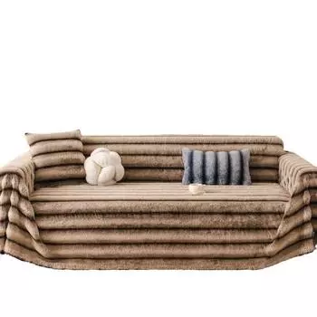 Чехол для дивана с плюшем в виде кролика, высококачественный зимний плюшевый полосатый чехол для дивана, защитное одеяло от царапания кошек, полотенце для дивана 180*130cm