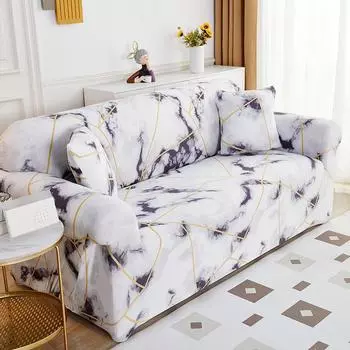 Чехол для дивана с принтом, эластичный чехол для дивана, чехлы для диванов и диванов, моющаяся защита для мебели для домашних животных и детей 1pc1-seat 90-140cm
