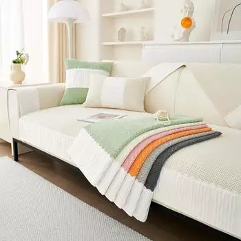 Чехол для дивана с противоскользящим покрытием для гостиной, летний скандинавский вельветовый однотонный чехол для диванной подушки, чехол Funda 70X70cm 1pc