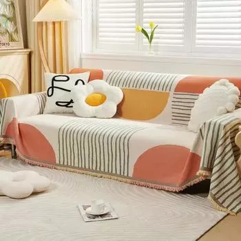 Чехол для дивана с синельным принтом, американский стиль, диванное полотенце, одеяло, чехол для дивана, универсальный чехол для дивана с защитой от кошачьих царапин для гостиной 180x130