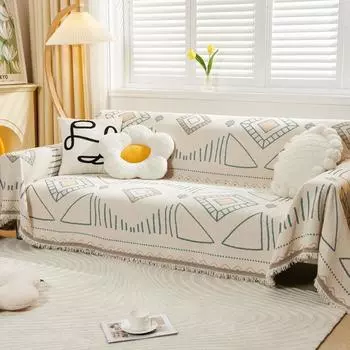 Чехол для дивана с синельным принтом, американский стиль, диванное полотенце, одеяло, чехол для дивана, универсальный чехол для дивана с защитой от кошачьих царапин для гостиной 180x130cm1pcs