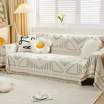 Чехол для дивана с синельным принтом, американский стиль, диванное полотенце, одеяло, чехол для дивана, универсальный чехол для дивана с защитой от кошачьих царапин для гостиной 180x130cm1pcs