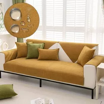 Чехол для дивана с текстурой синели, универсальный нескользящий чехол для дивана, полотенце, защитные коврики для дивана для украшения гостиной, подушка для дивана A-70x70cm-1pc оранжевый