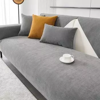 Чехол для дивана с текстурой синели, универсальный нескользящий чехол для дивана, полотенце, защитные коврики для дивана для украшения гостиной, подушка для дивана 70x70cm синий