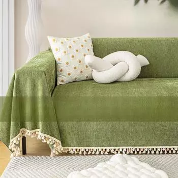 Чехол для дивана с узором «елочка» из синели, ткань, нескользящая подушка для дивана, универсальный чехол Four Seasons High Sense, универсальный чехол с полным покрытием, одеяло 180*130