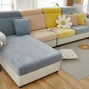 Чехол для дивана с защитой от царапин, универсальный универсальный синельный всесезонный эластичный чехол для дивана, подушка M
