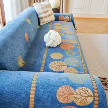 Чехол для дивана с защитой от царапин от кошек, двухсторонний чехол для дивана из синели, всесезонное одеяло с кисточками, полотенце для дивана, чехол для дивана в гостиной 180x130