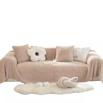 Чехол для дивана с защитой от царапин от кошек, полотенце для дивана в стиле Ins, зимний плюшевый чехол для дивана, полное покрытие, универсальное одеяло для дивана, полное покрытие 180*130cm