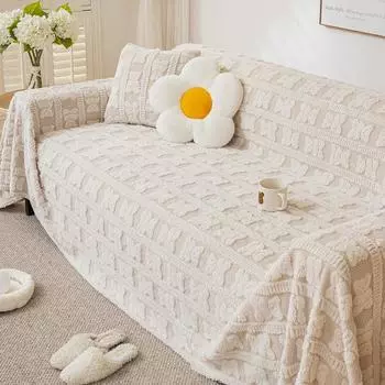 Чехол для дивана с защитой от царапин, полотенце в стиле Ins, универсальный нескользящий чехол для дивана Four Seasons, универсальный универсальный чехол для дивана, полностью покрытый 180*130cm