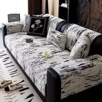 Чехол для дивана с защитой от царапин от кошек для гостиной, универсальный чехол для дивана из шенилла на все сезоны, нескользящая подушка для дивана в стиле ретро из жаккарда 70x70cm 1pcs