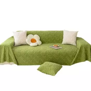 Чехол для дивана с защитой от царапин от кошек, новый всесезонный универсальный зимний плюшевый чехол для дивана, подушка для дивана с полотенцем 180*130cm