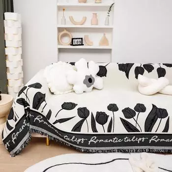 Чехол для дивана с защитой от кошачьих царапин, универсальный чехол для четырех сезонов, полное покрытие, полотенце для песка, синель, высококачественный цельный чехол для дивана, подушка 180*130cm