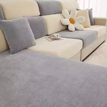 Чехол для дивана с защитой от кошачьих царапин, новый зимний утолщенный чехол из синели, универсальный нескользящий чехол для подушки без измерений 65-85cm*65-85cm