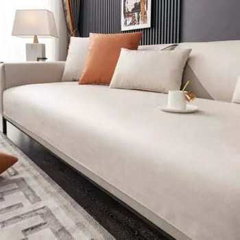 Чехол для дивана с защитой от кошачьих царапин, для собак, детских подгузников, коврик для гостиной, нескользящий диван, полотенце, технология украшения дивана, ткань 45cm pillowcase 1pcs темно-зеленого