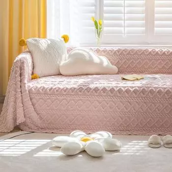 Чехол для дивана с защитой от кошек, простой чехол для дивана, подушка для сиденья, плюшевое зимнее одеяло на четыре сезона 180*130cm