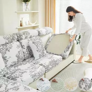 Чехол для дивана с защитой от пыли и царапин для гостиной, чехол для дивана с защитой от царапин, жаккардовый утолщенный чехол для углового дивана, мягкая подушка 45x45cm Pillowcase