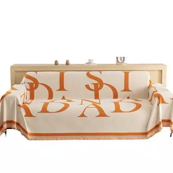 Чехол для дивана с жаккардовым принтом и буквами из шенилла, новая подушка для дивана, универсальное высококачественное одеяло с полным покрытием Four Seasons 180*130cm