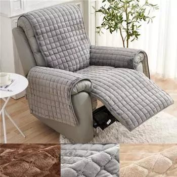 Чехол для дивана Seater с откидной спинкой, бархатный фланелевый чехол для кресла, плюшевый чехол для дивана, Нескользящий чехол для отдыха, чехлы на кресло для ленивого мальчика 1 Seat (53x190cm)S