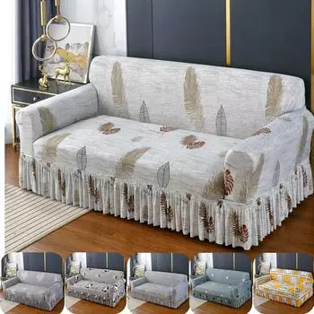 Чехол для дивана Seater в скандинавском стиле с цветочным принтом, эластичный чехол для дивана из спандекса для гостиной, кресло, чехол, защита для мебели 1Pc 1-seat 90-140cm