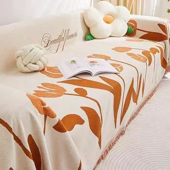 Чехол для дивана синель, универсальный чехол Four Seasons, против царапин, прямая подушка со спинкой, универсальный универсальный чехол, полотенце, одеяло 180*130cm