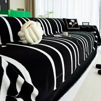 Чехол для дивана Spring Chenille Camping Picnic Funda Sofa Black White Sofa Covers Mats Throw Blankets 180x130