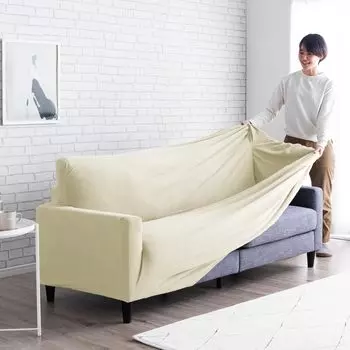 Чехол для дивана Tansu no Gen для 3P без для дивана-кровати, моющийся, молочный, слоновая кость, только для подлокотников, [Только чехол], 77500101(86840)
