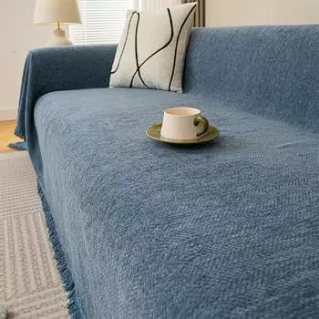 Чехол для дивана Tassel Chenille, одеяло для дивана, полное покрытие, универсальное полотенце для дивана, пыленепроницаемый чехол для диванной подушки 90X90cm