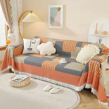 Чехол для дивана Ткань Ins Style Диванное полотенце Нескользящая подушка Диванная подушка Four Seasons Универсальный чехол для дивана 130*180cm