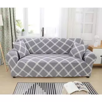 Чехол для дивана Универсальный нескользящий эластичный чехол для дивана Старомодный чехол для дивана Полный тканевый чехол Комбинированная подушка для дивана 90-140cm