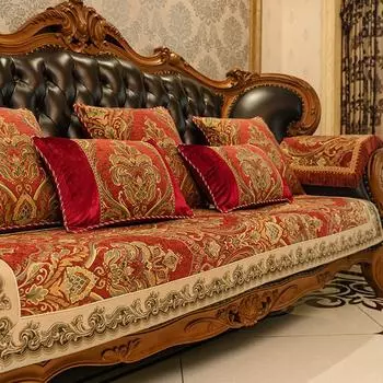 Чехол для дивана в европейском стиле, роскошный, нескользящий, из жаккардовой ткани шенилл, подушка для дивана, украшение для гостиной, чехол для домашнего декора 50x70