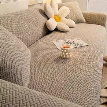 Чехол для дивана в гостиную, плотный жаккардовый эластичный чехол для дивана, универсальный, эластичный, L-образный, угловой, чехлы для дивана на 1/2/3/4 места 1 Seater 90-140 cm