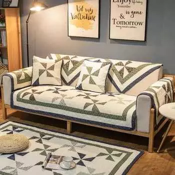 Чехол для дивана в клетку, противоскользящий чехол для дивана, полотенце, тканевая подушка, чехол для дивана-кровати, диваны для гостиной, чехол на сиденье 70x70cm 1pcs