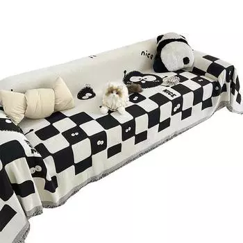 Чехол для дивана в кремовом стиле, защита от царапин, универсальный для всех сезонов, высококачественное полотенце для дивана с рисунком из мультфильмов, чехол для дивана с полным покрытием 180*130cm