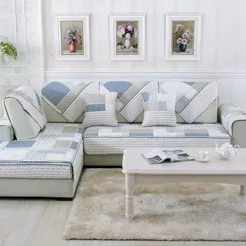 Чехол для дивана в серую клетку и полоску, подушка из хлопка с плотным принтом, подушка для дивана, полотенце для дивана, чехол для дивана в форме буквы L 70x70cm