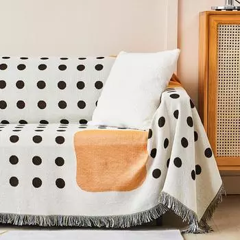 Чехол для дивана в скандинавском стиле, хлопковая нить, универсальное полотенце для дивана на четыре сезона, ткань с полным покрытием, двойной утолщенный чехол для дивана 90*90cm
