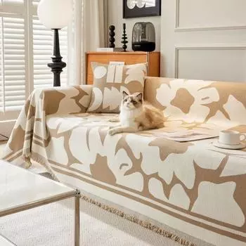 Чехол для дивана в скандинавском стиле Light Luxury для гостиной, всесезонное универсальное полотенце для дивана с цветочным узором, мягкое и высококачественное одеяло 1seater 180x130cm