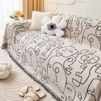 Чехол для дивана в скандинавском стиле, универсальный пылезащитный чехол для дивана Four Seasons, полностью покрытый чехол для дивана с защитой от царапин, нескользящий чехол для дивана 180*130cm