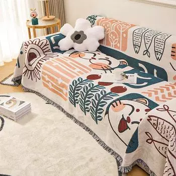 Чехол для дивана в скандинавском стиле в Instagram, тканевый чехол для дивана, чехол для дивана для гостиной, двухстороннее утолщенное полотенце на спинку 90*90cm