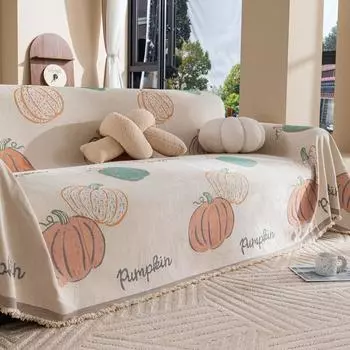 Чехол для дивана в виде тыквы, коврик, пледы для гостиной, дивана, парная позиция, современный плед для кемпинга, пикника, плед 180x130