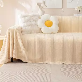 Чехол для дивана во французском кремовом стиле, новый зимний плюшевый чехол для дивана, высококачественная нескользящая подушка для гостиной 180*130cm