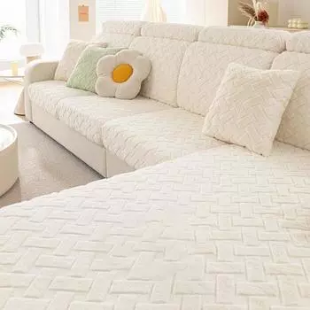 Чехол для дивана Зимний плюшевый Простой Современный Чехол для дивана Ткань Подушка для дивана Табурет Подушка для спинки 30-40cm,60-80cm